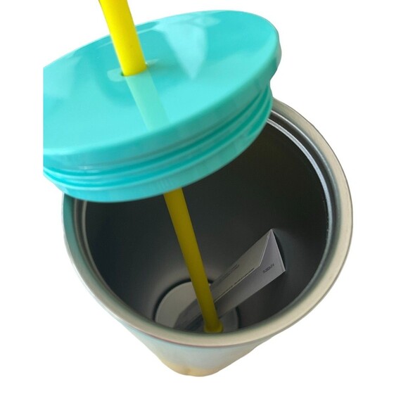 Starbucks 2021 Blue & Yellow Ombre Stainless Steel 24Oz Cold Cup New - Picture 4 of 5